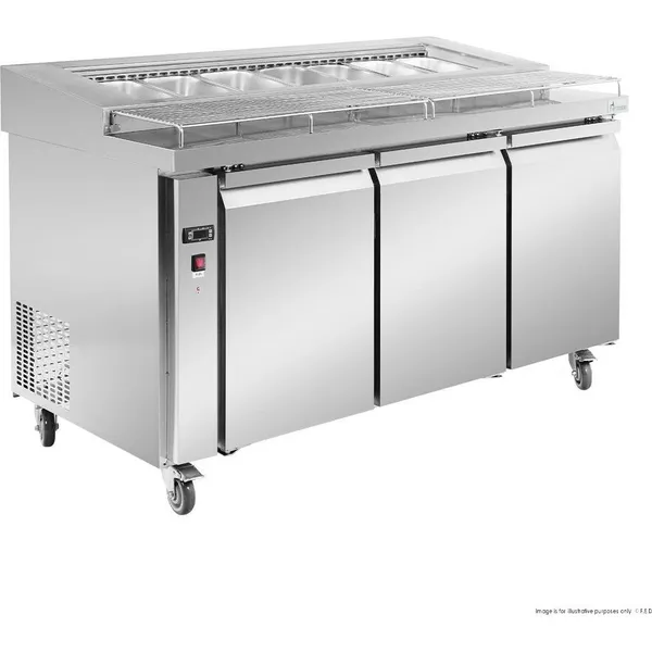 PWB150 three door DELUXE Pizza Prep Bench