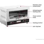 Benchstar Single Infrared Quartz Element Salamander Griller Toaster - QT-1