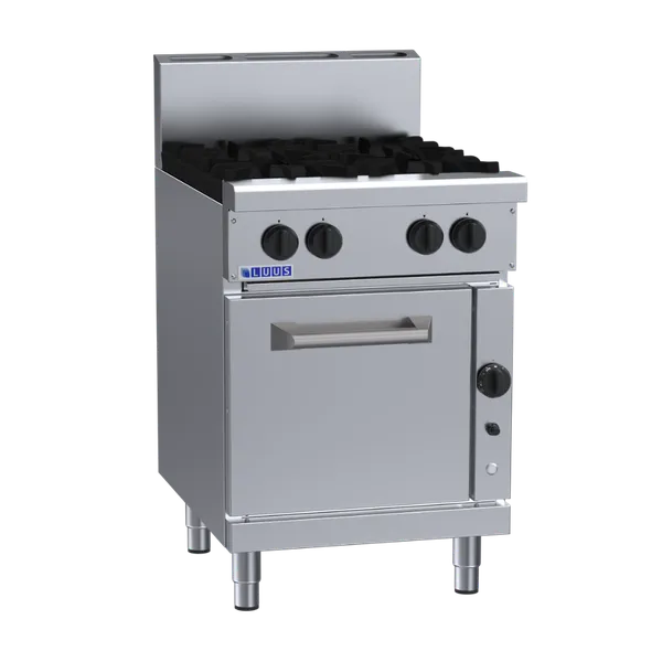 RF-4B: 600mm Commercial 4 Burner Range with Convection Oven