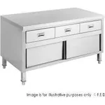 Modular System Bench Cabinet with 3 Drawers & Doors - SKTD6-1200