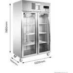 Thermaster Double Door Upright Display Fridge - SUCG1000