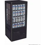 Thermaster Four-Sided Countertop Beverage Display Fridge Black