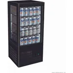 Thermaster Four-Sided Countertop Beverage Display Fridge Black