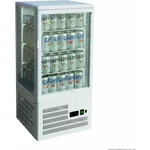 Thermaster Four-Sided Countertop Beverage Display Fridge White
