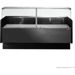 Tecnodom Serie MR80 Black 2000mm Wide Deli Display with Storage and Castors