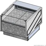 Tecnodom Square Deli, Poultry & Meat Display Add On Units 900mm Depth Storage Surface