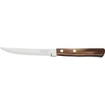 Churrasco Steak Knife Serrated Narrow Blade with Polywood Handle Brown 127mm