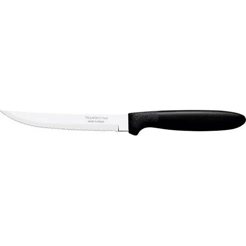 Churrasco Steak Knife Serrated Narrow Blade Black 127mm