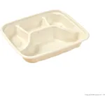 PakMax Sugarcane Small 4 Compartment Food Containe