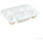 PakMax Sugarcane 6 Compartment Lunch Tray Lt 61