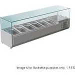 FED-X Flat Glass Salad Bench - XVRX1500/380