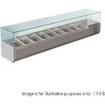 FED-X Flat Glass Salad Bench - XVRX2000/380
