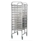 Stainless Steel 2 X 15 Tier Gn Trolley
