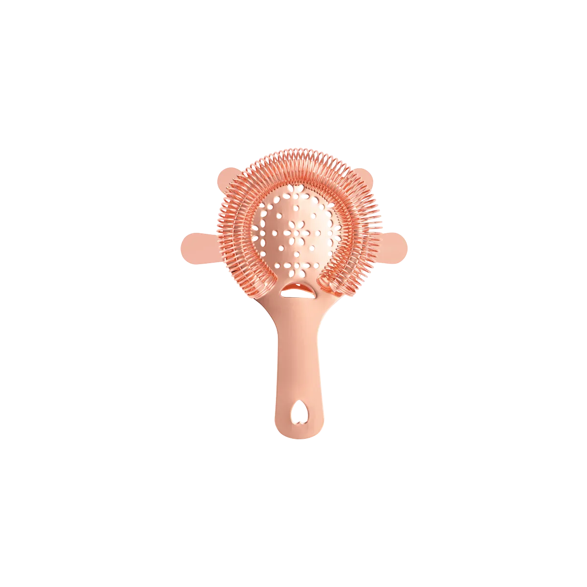 4 Prong Hawthorn Strainer with Flat Handle Rose Gold