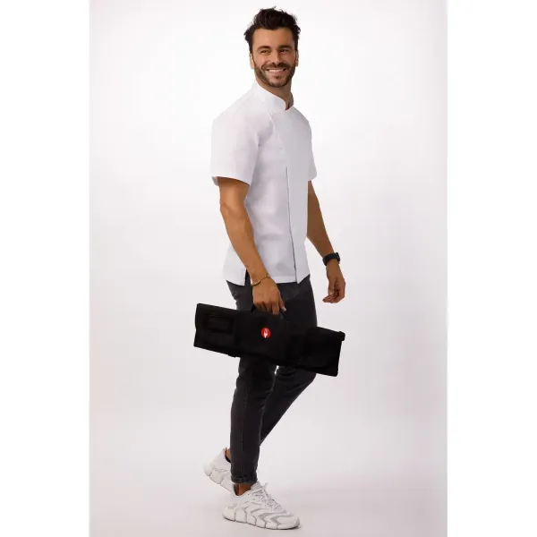 7 Pocket Black Knife Wrap Bag