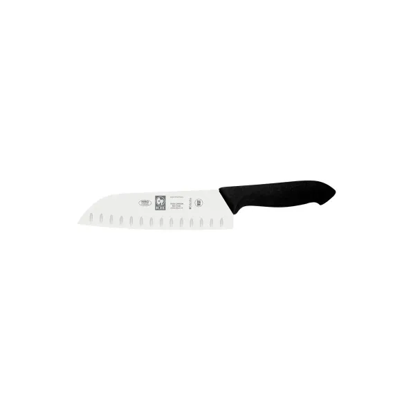 Santoku Knife-Black, 180mm, -granton Edge (hr85.18)