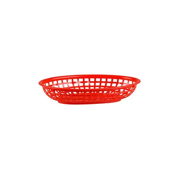 Bread Basket Polypropylene Oval Red — 240x150x50mm