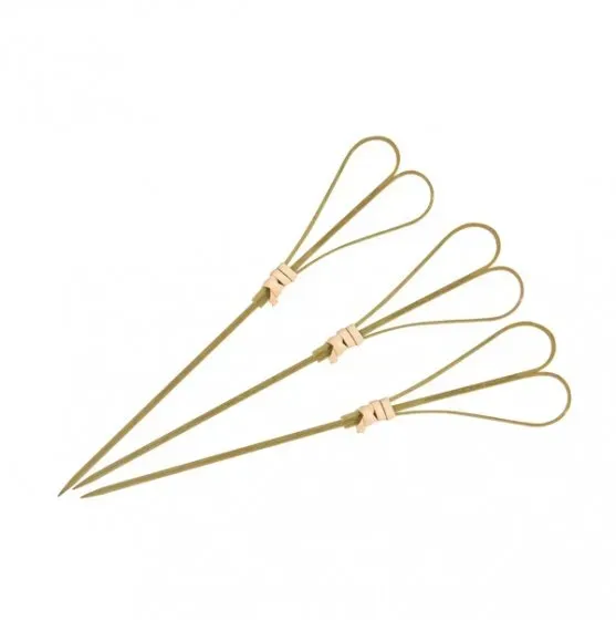 Bamboo Skewer-Heart | Natural | 120mm | 100pcs/Pack