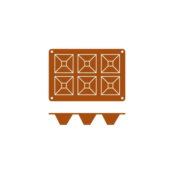 Mould Pyramid Silicon — 6 Cup