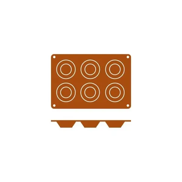 Mould Tartaleta Silicon — 6 Cup
