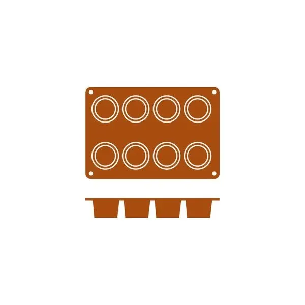 Mould Cilindro Silicon — 8 Cup