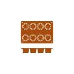 Mould Cilindro Silicon — 8 Cup