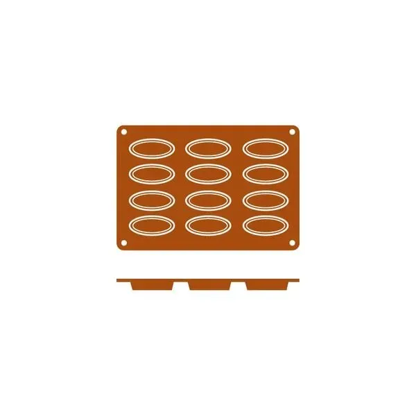 Mould Barqueta Silicone — 12 Cup