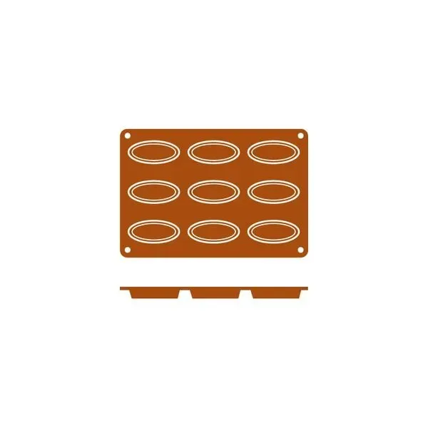 Mould Barqueta Silicone — 9 Cup