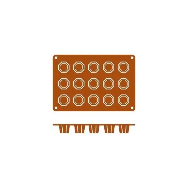 Mould Octogono Silicon — 15 Cup