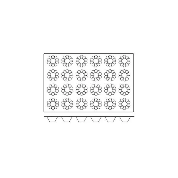 Mould Brioche Silicon — 24 Cup 79x35mm 84ml