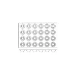Mould Brioche Silicon — 24 Cup 79x35mm 84ml