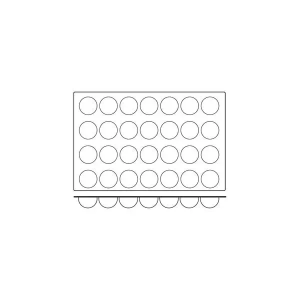 Mould Half Sphere Silicon — 28 Cup 70x35mm 90ml