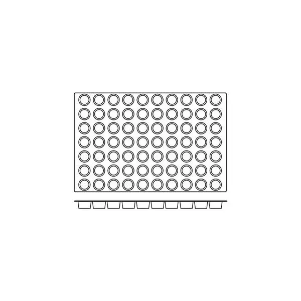 Mould Mini Muffin Silicon — 70 Cup 45x30mm 40ml