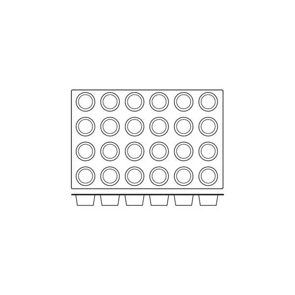 Mould Muffin Silicon — 24 Cup 69x39mm 122ml