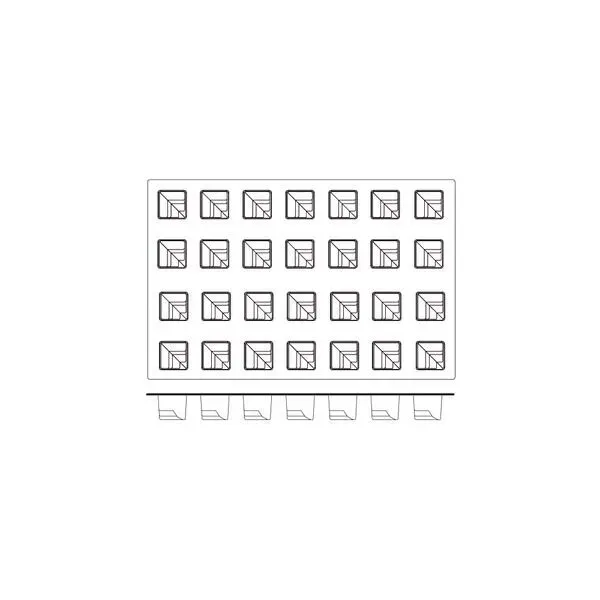Mould Sweet Corner Silicon — 28 Cup 52x52x51mm 102ml