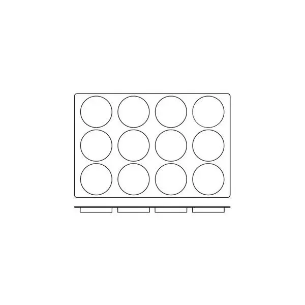 Mould Disco Silicon — 12 Cup 120x22mm 120ml