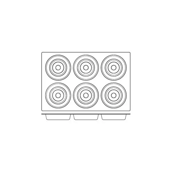 Mould Tart Silicon — 6 Cup 166x39mm 614ml