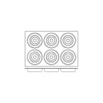 Mould Tart Silicon — 6 Cup 166x39mm 614ml