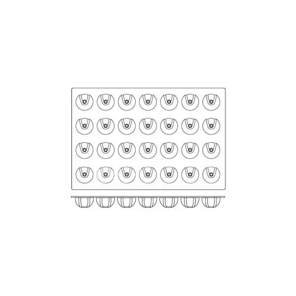 Mould Ecypse Silicon — 28 Cup 70x37mm 100ml