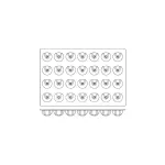 Mould Ecypse Silicon — 28 Cup 70x37mm 100ml