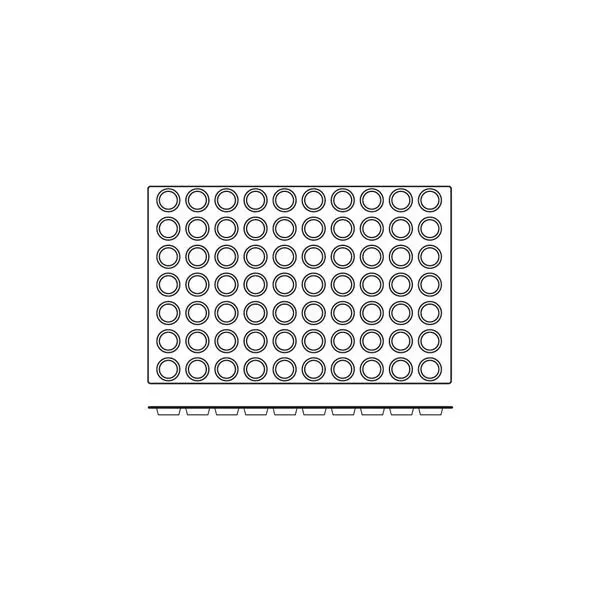 Mould Florentine Silicon — 70 Cup 45x10mm 15ml