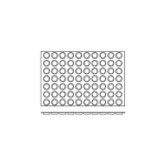 Mould Florentine Silicon — 70 Cup 45x10mm 15ml