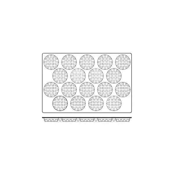 Mould Waffle Silicon 18-Cup — 90x24mm 107ml
