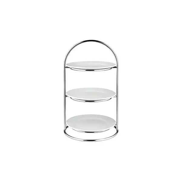 Plate Stand-S/S | 3 Tier | 230mm Ø | 408mm H