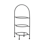 Display Stand Round 3 Tier Black — 620mm H