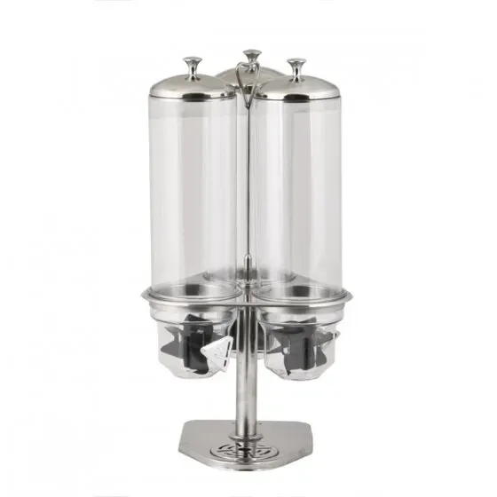 Cereal Dispenser Triple Revolving Stainless Steel — 3x4L