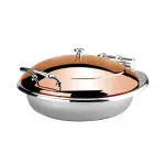 Induction Chafer-18/10 | Round | 6.1lt - Golden Rose Lid