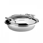 Induction Chafer-18/10 | Round | 6.1lt - Glass & S/S Lid