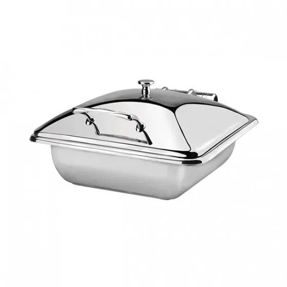 Induction Chafer-18/10 | Rect. | 1/2 Size - Stainless Steel Lid