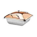 Induction Chafer-18/10 | Rect. | 1/2 Size - Golden Rose Lid